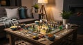 Cozy Evening Board Game Night Royalty Free Stock Photo