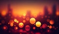 A warm sunset gradient with circular bokeh lights, evoking a sense of nostalgia and peace, Generative AI, illustration