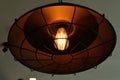 Warm light Incandescent bulb interior decoration design of vintage Royalty Free Stock Photo