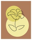 A warm nuance wall decoration with a simple, elegant flower image. su