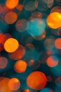 Warm Orange Bokeh Circles Pattern on Dark Backdrop, Portrait Images Generative AI Royalty Free Stock Photo