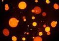 Warm orange bokeh lights abstract background with soft blur Royalty Free Stock Photo