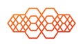 Warm Orange Hexagonal Pattern, Abstract Honeycomb Design, vector design Generative AI Royalty Free Stock Photo