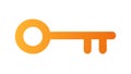 Warm Orange Key Icon for Unlocking Solutions & Access, vector design Generative AI Royalty Free Stock Photo