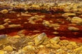 Orange Mineral Formations and Puddles at Rio Tinto