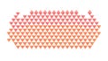 Warm Orange Triangle Pattern for Inviting Textures, vector design Generative AI Royalty Free Stock Photo