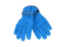 Warm pair of winter blue ski gloves Royalty Free Stock Photo