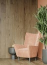 Warm peach fuzz 2024 color trend of the year lounge room style.