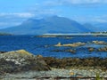 Warm rocky Connemara beach