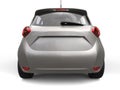 Warm silver modern economic electric car - rear view