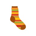 Warm sock icon, flat style