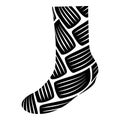 Warm sock icon, simple style