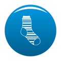 Warm sock icon vector blue