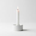 Warm, soft glow. The candle is of medium height with a small, Royalty Free Stock Photo