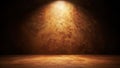 Warm spotlight illuminating textured rustic background Royalty Free Stock Photo