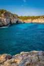 Warm spring day in cal des moro beach, mallorca, spain