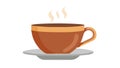 Warm Steaming Coffee Cup: Inviting Beverage Side View Graphic, vector design Generative AI Royalty Free Stock Photo