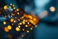 Warm string lights with soft bokeh effect Royalty Free Stock Photo