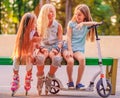 Little girls talking Royalty Free Stock Photo