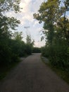 An Warm Summer Evening Stroll in the Park Royalty Free Stock Photo