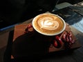 Warm sunlight and beautiful Latte Art