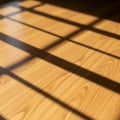 Warm sunlight casts linear shadows through Royalty Free Stock Photo