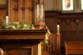 Sanctuary of Solace: Church Pews in Soft Light