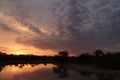 Warm sunset with cold clouds.