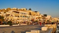 Naxos Chora Waterfront at Sunset, Greece Royalty Free Stock Photo