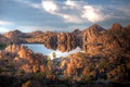 Watson Lake Sunset in the Granite Dells Prescott Arizona Royalty Free Stock Photo