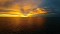 Warm sunset at sea Royalty Free Stock Photo