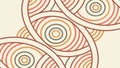 Warm Toned Abstract Swirling Geometric Pattern Background, vector design Generative AI Royalty Free Stock Photo