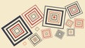 Warm-Toned Concentric Square Geometric Pattern, Cozy Design, vector design Generative AI Royalty Free Stock Photo