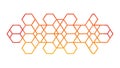 Warm Toned Hexagonal Honeycomb Pattern, vector design Generative AI Royalty Free Stock Photo