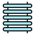 Warm towel rail icon color outline vector Royalty Free Stock Photo