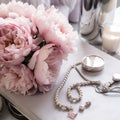 Brighten Your Desk with Pink Peonies and Be Creative!