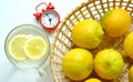 Warm water and lemon for breakfast Royalty Free Stock Photo