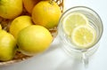 Warm water and lemon for morning breakfast Royalty Free Stock Photo