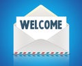 Warm Welcome - envelope message concept Royalty Free Stock Photo