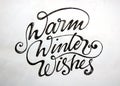 Warm Winter Wishes calligraphic background