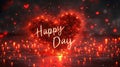 Warm wishes for a Happy Valentine\'s Day. - Bright Red Heart with the Magic of the Words \'Happy Valentine\'s Day