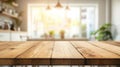 Warm Wooden Table Surface in Cozy Indoor Setting with Natural Light Royalty Free Stock Photo