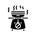 warmer fondue glyph icon vector illustration Royalty Free Stock Photo