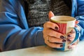 Warming Hands Hot Drink Royalty Free Stock Photo