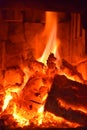 Warming meditative flame of fire