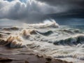Warming Storm: Witness the Intensity of a Global-Warming-Driven Cyclone Royalty Free Stock Photo