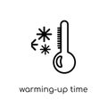 Warming-up time icon. Trendy modern flat linear vector Warming-up time icon on white background from thin line sauna collection