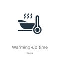 Warming-up time icon vector. Trendy flat warming-up time icon from sauna collection isolated on white background. Vector