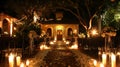The warmth of the candlelit ceremony dispels the chilly evening air creating a comfortable and inviting atmosphere. 2d