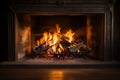 Warmth radiates from the fireplace, where flames dance with grace
